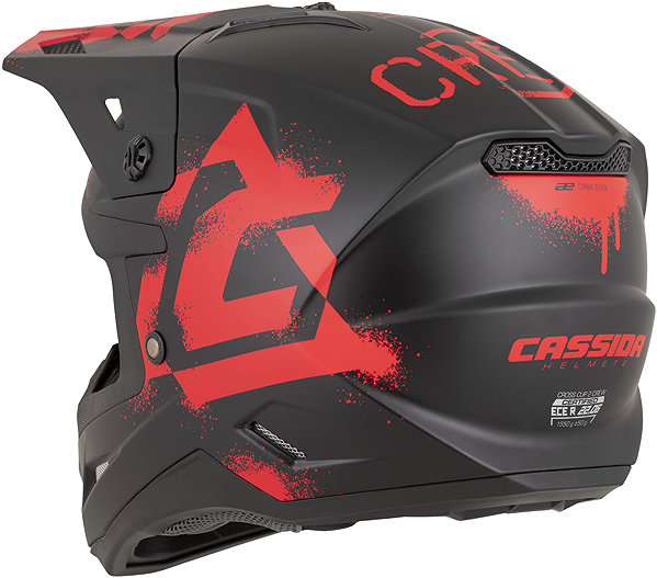 CASSIDA motorcycle helmet Cross Cup 2 Crew 2026, matt black/red, size XL