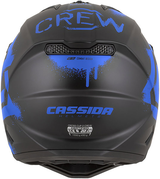 Motoros sisak CASSIDA Cross Cup 2 Crew 2026 Bukósisak, matt fekete/ kék, 3XL méret ...
