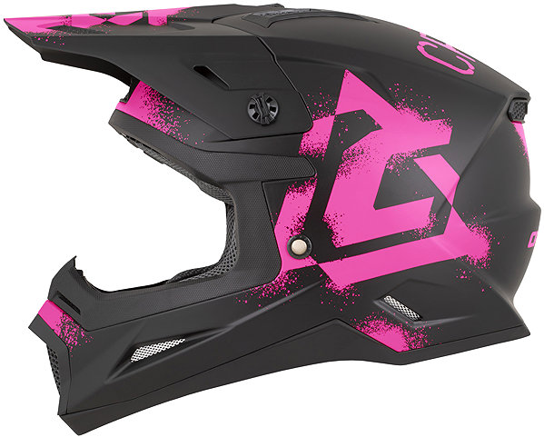 CASSIDA Cross Cup 2 Crew 2026 motorcycle helmet, matt black/fluo pink, size M