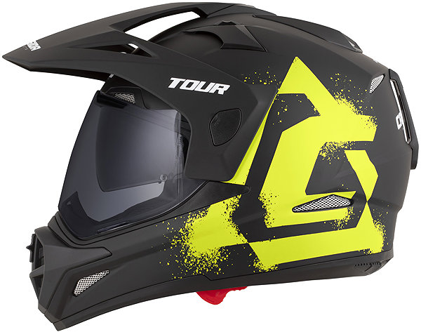 Motoros sisak CASSIDA Tour 2.0 Crew sisak, 2026, matt fekete/fluo sárga, plexi Pinlock előkészítéssel, XL ...