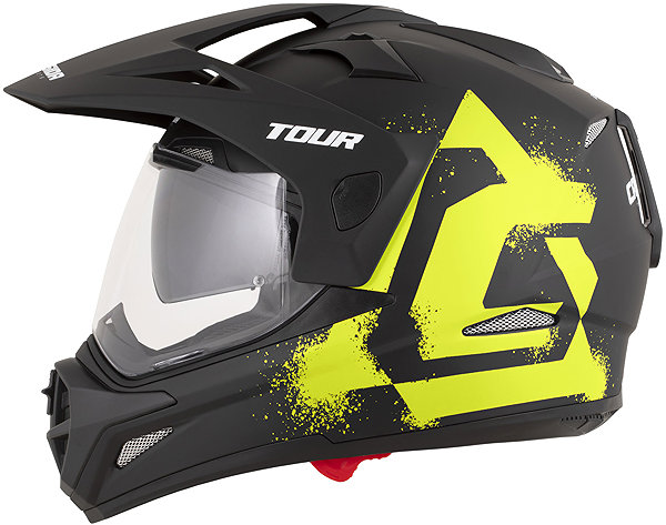 Motoros sisak CASSIDA Tour 2.0 Crew sisak, 2026, matt fekete/fluo sárga, plexi Pinlock előkészítéssel, XL ...