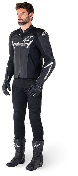 Motoros kabát Alpinestars FASTER 3 AIRFLOW, fekete/fehér, 2025, méret 54 ...