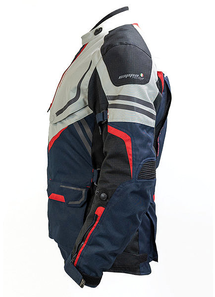 Cappa Racing Enzo men's textile motorcycle jacket, blue / red, L.