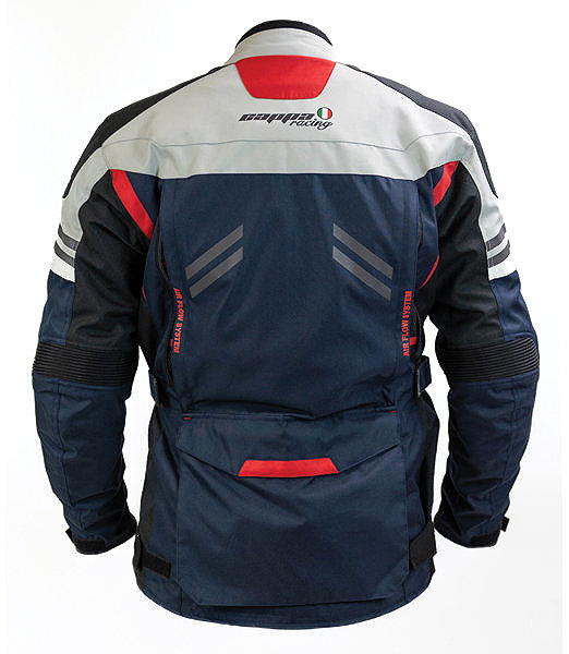 Cappa Racing Enzo men's textile motorcycle jacket, blue / red, L.