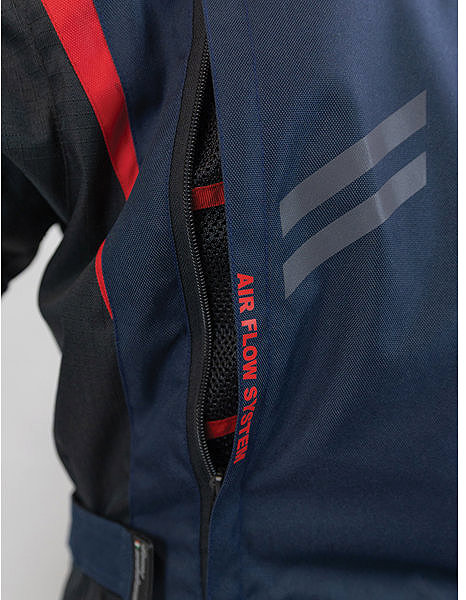 Cappa Racing Enzo men's textile motorcycle jacket, blue / red, L.