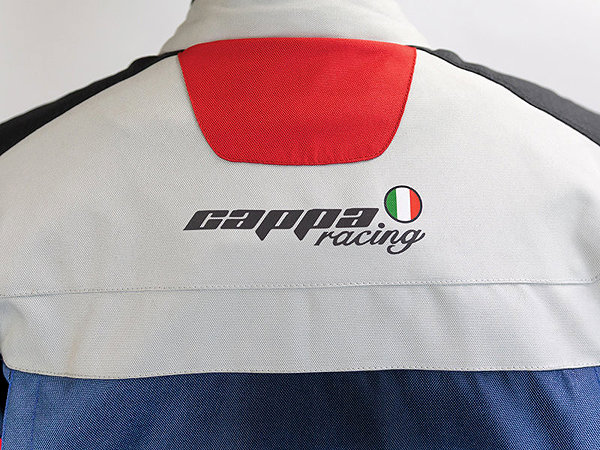 Cappa Racing Enzo men's textile motorcycle jacket, blue / red, L.