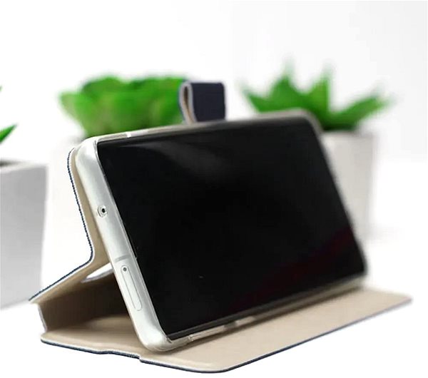 Pouzdro na mobil Mobiwear Soft Touch flip pro Xiaomi Redmi Note 13 Pro Plus 5G - Modré & Béžové ...