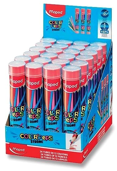 Buntstifte Maped Color'Peps Strong holzfrei 12 Farben Verpackung/Box