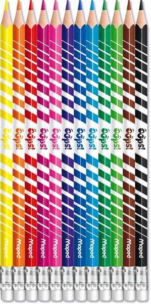 Buntstifte Maped Color'Peps Oops holzfrei mit Radiergummi 12 Farben ...