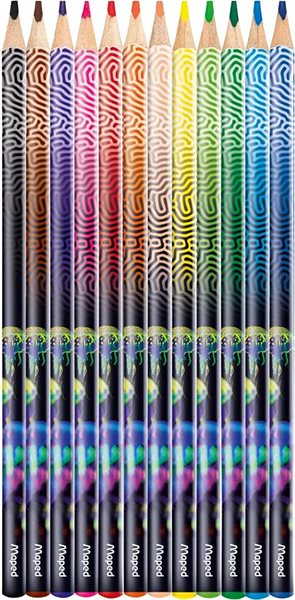 Buntstifte MAPED Deepsea Paradise, dreieckig, 12 Farben ...