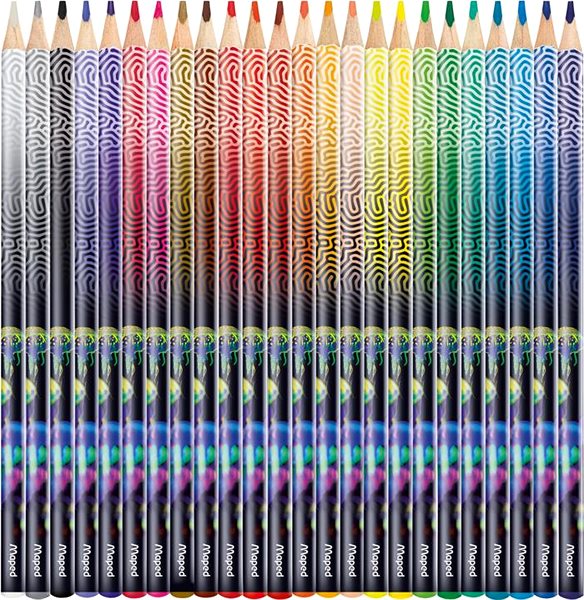 Coloured Pencils MAPED Deepsea Paradise, triangular, 24 colours ...