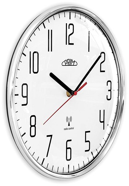 Wall Clock PRIM Radio Mavis - silver and white ...