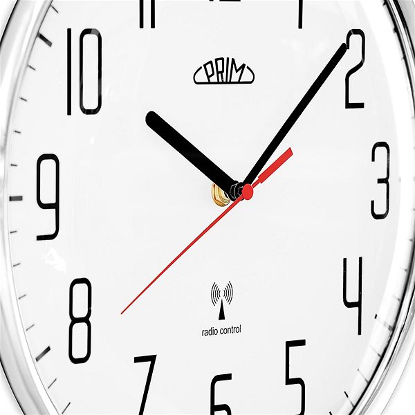 Wall Clock PRIM Radio Mavis - silver and white ...