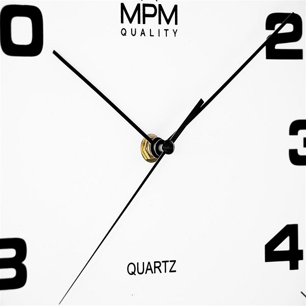 Wall Clock MPM Madera - brown and white ...