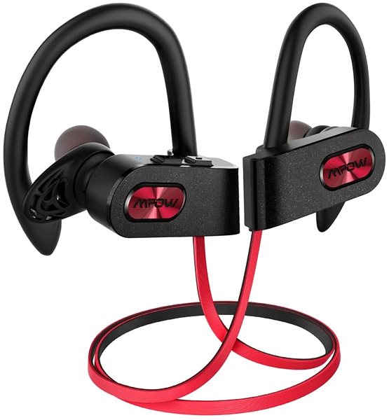 Kabellose Kopfhörer MPOW Flame 2 - rot-schwarz Seitlicher Anblick