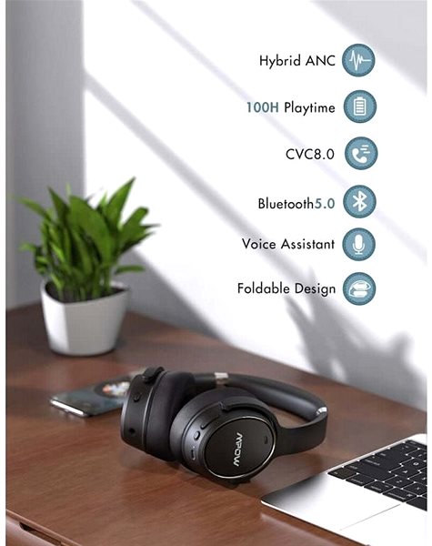 Wireless Headphones MPOW H19 Black Features/technology