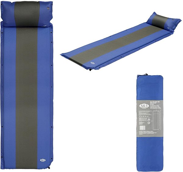 NILS Camp NC4349 blue self-inflating mattress Contents of the package