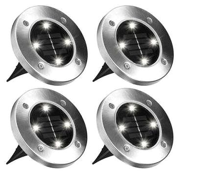 Záhradné osvetlenie Súprava kruhových solárnych svetiel 4 ks – Disk Lights Screen
