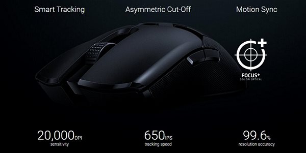 Gaming-Maus Razer VIPER ULTIMATE Wireless Gaming Mouse Mermale/Technologie