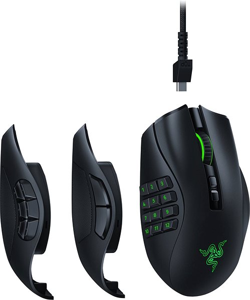 Gaming Mouse Razer Naga Pro Connectivity (ports)