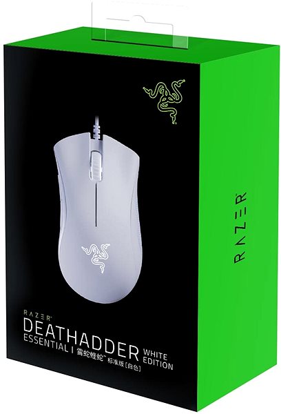 Herná myš Razer DeathAdder Essential [2021] - White Ed. Obal/škatuľka