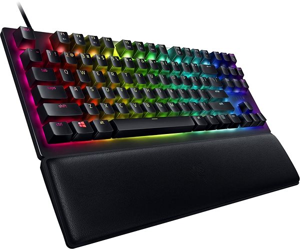 Gaming Keyboard Razer Huntsman V2 Tenkeyless (Purple Switch) - US Lateral view