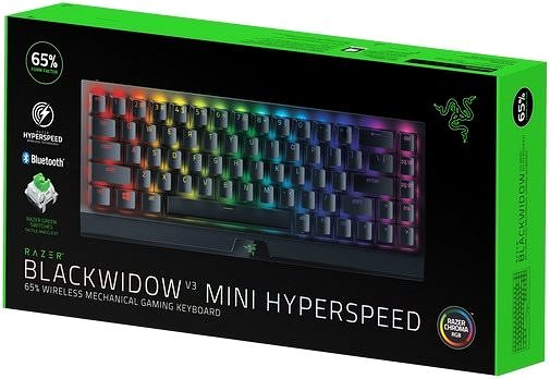 Gaming Keyboard Razer BLACKWIDOW V3 MINI HyperSpeed Wireless (Green Switch) - US Packaging/box