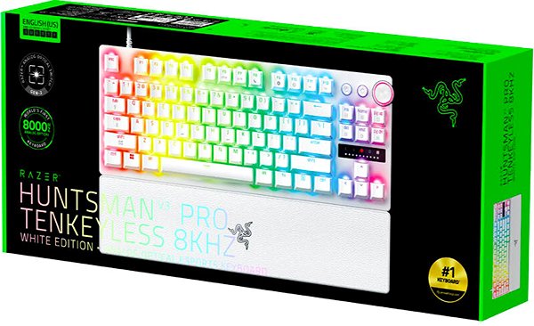 Gaming Keyboard Razer Huntsman V3 Pro Tenkeyless 8KHz - White Ed. - US ...