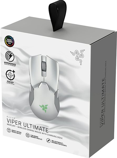 Herná myš Razer Mercury Ed. VIPER ULTIMATE Wireless Gaming Mouse with Charging Dock Obal/škatuľka