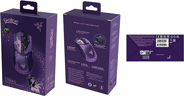 Gamer egér Razer Cobra - Pokémon Espeon/Umbreon Ed. ...