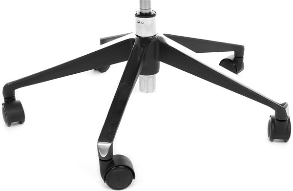 Office Chair MERCURY STAR Fish Bones PDH black plastic, black leatherette ...