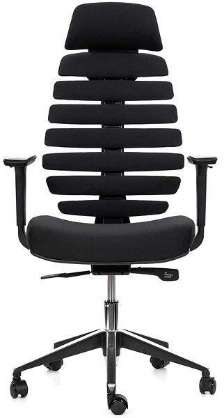 Office Chair MERCURY STAR Fish Bones PDH, 3D armrests, black plastic, black ...