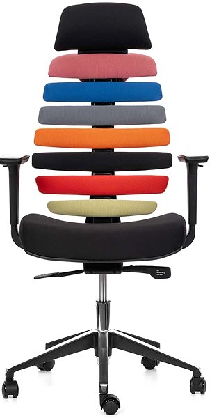 Office Chair MERCURY STAR Fish Bones PDH, 3D armrests, coloured ...