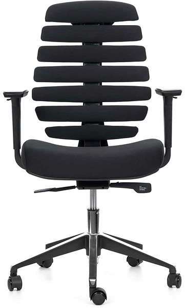 Office Chair MERCURY STAR Fish Bones, 3D armrests, black plastic, black ...