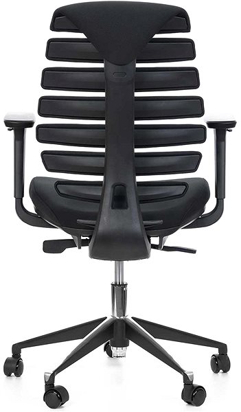 Office Chair MERCURY STAR Fish Bones, 3D armrests, black plastic, black ...