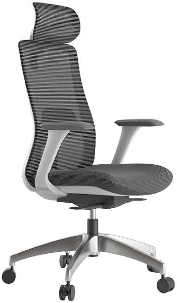 Office Chair MERCURY STAR Wisdom, grey plastic, light grey ...