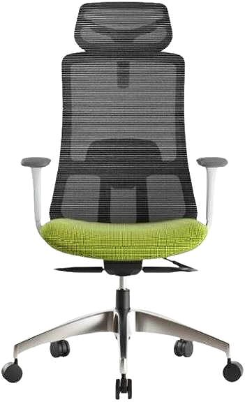 Office Chair MERCURY STAR Wisdom, grey plastic, green ...