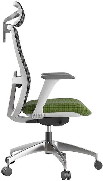 Office Chair MERCURY STAR Wisdom, grey plastic, green ...