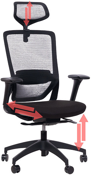 Office Chair MERCURY STAR Swift black fabric ...