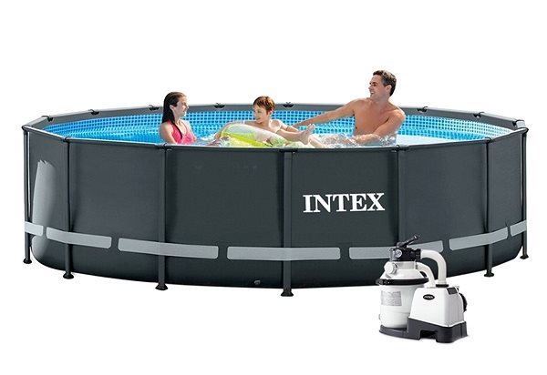 Bazén INTEX Florida Premium Grey 4,88 × 1,22 m + PF Sand 4 vrátane. príslušenstval. –  Intex 28324 Lifestyle