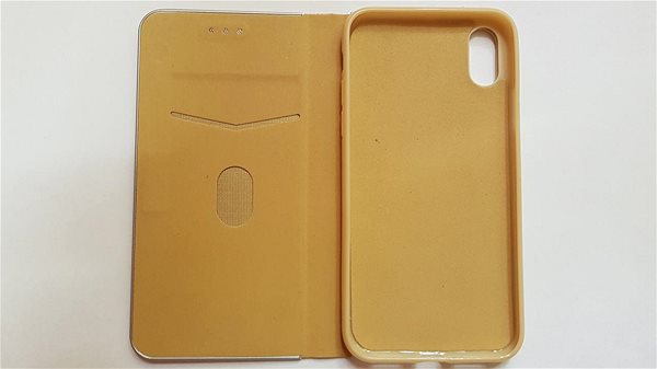 Pouzdro na mobil R2Invest Kožené pouzdro CARBON pro Huawei P20 lite - zlaté ...