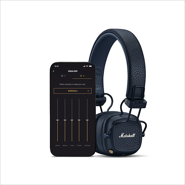 Vezeték nélküli fül-/fejhallgató Marshall Major V Midnight Blue ...