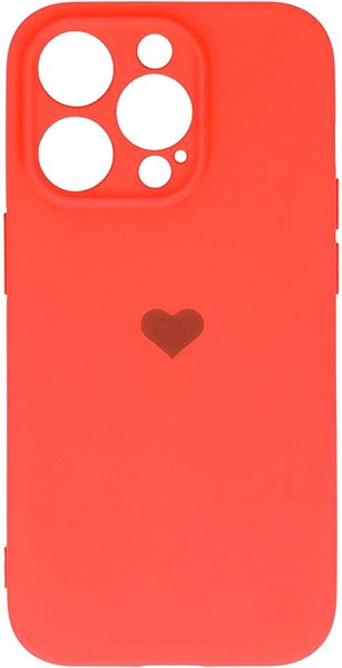 Kryt na mobil Vennus Valentínske puzdro Heart pre iPhone 13 Pro – koralové ...