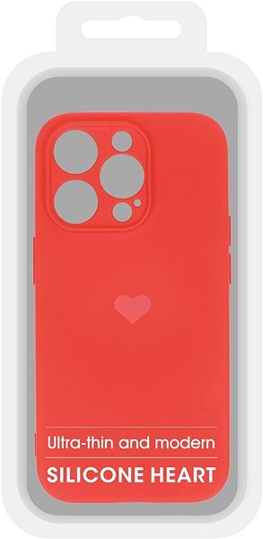 Kryt na mobil Vennus Valentínske puzdro Heart na iPhone 14 Pro Max – červené ...