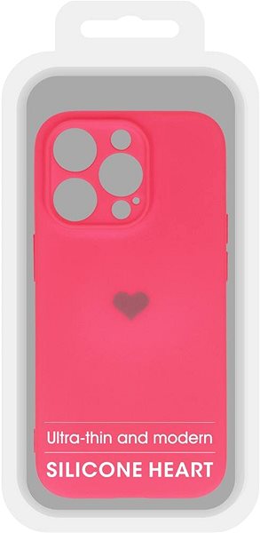 Kryt na mobil Vennus Valentínske puzdro Heart na iPhone 14 Pro – fuchsiové ...