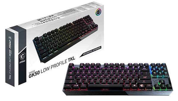 Gaming Keyboard MSI Vigor GK50 Low Profile TKL - CZ/SK Packaging/box