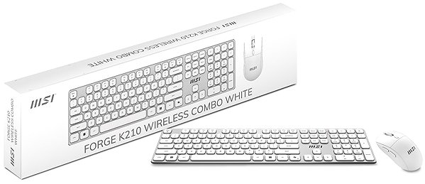 Keyboard and Mouse Set MSI FORGE K210 Wireless white - CZ/SK ...