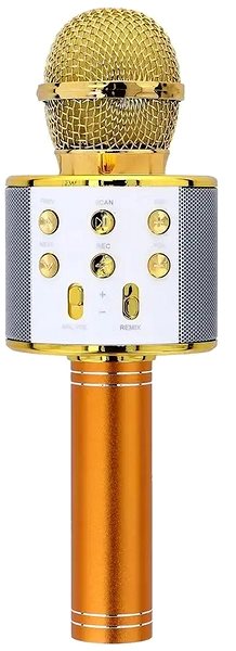 Mikrofón MG Bluetooth Karaoke mikrofón s reproduktorom, zlatý ...