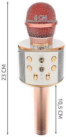 Mikrofón MG Bluetooth Karaoke mikrofón s reproduktorom, ružovozlatý ...