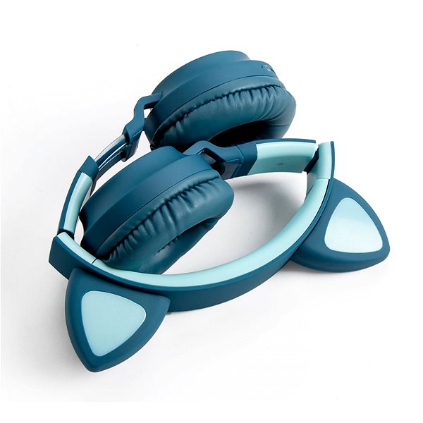 Bezdrôtové slúchadlá MG CA-028 bezdrôtové slúchadlá s mačacími ušami, navy modré ...